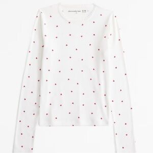 Free w purchase 🥂 Abercrombie Kids White Long-Sleeve Baby Tee